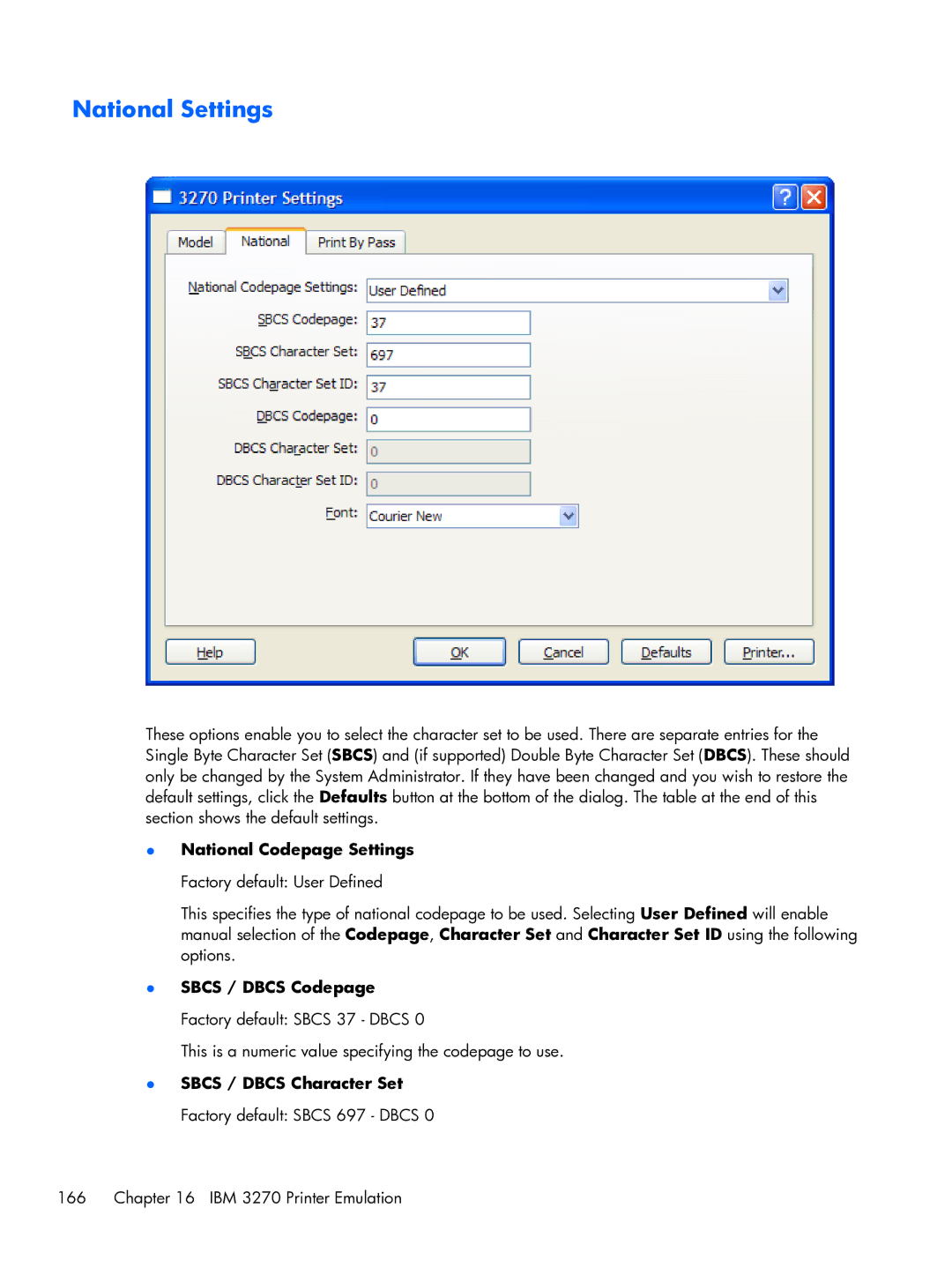 HP TeemTalk Terminal Emulator 8 E-License manual National Settings 