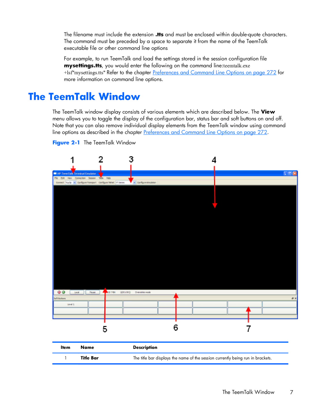 HP TeemTalk Terminal Emulator 8 E-License manual 1The TeemTalk Window 