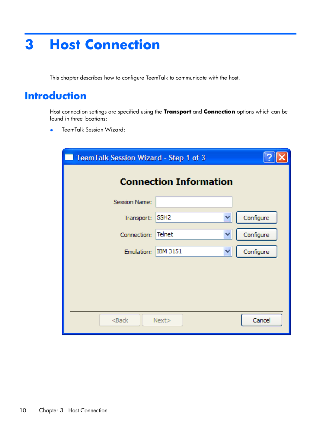 HP TeemTalk Terminal Emulator 8 E-License manual Host Connection, Introduction 