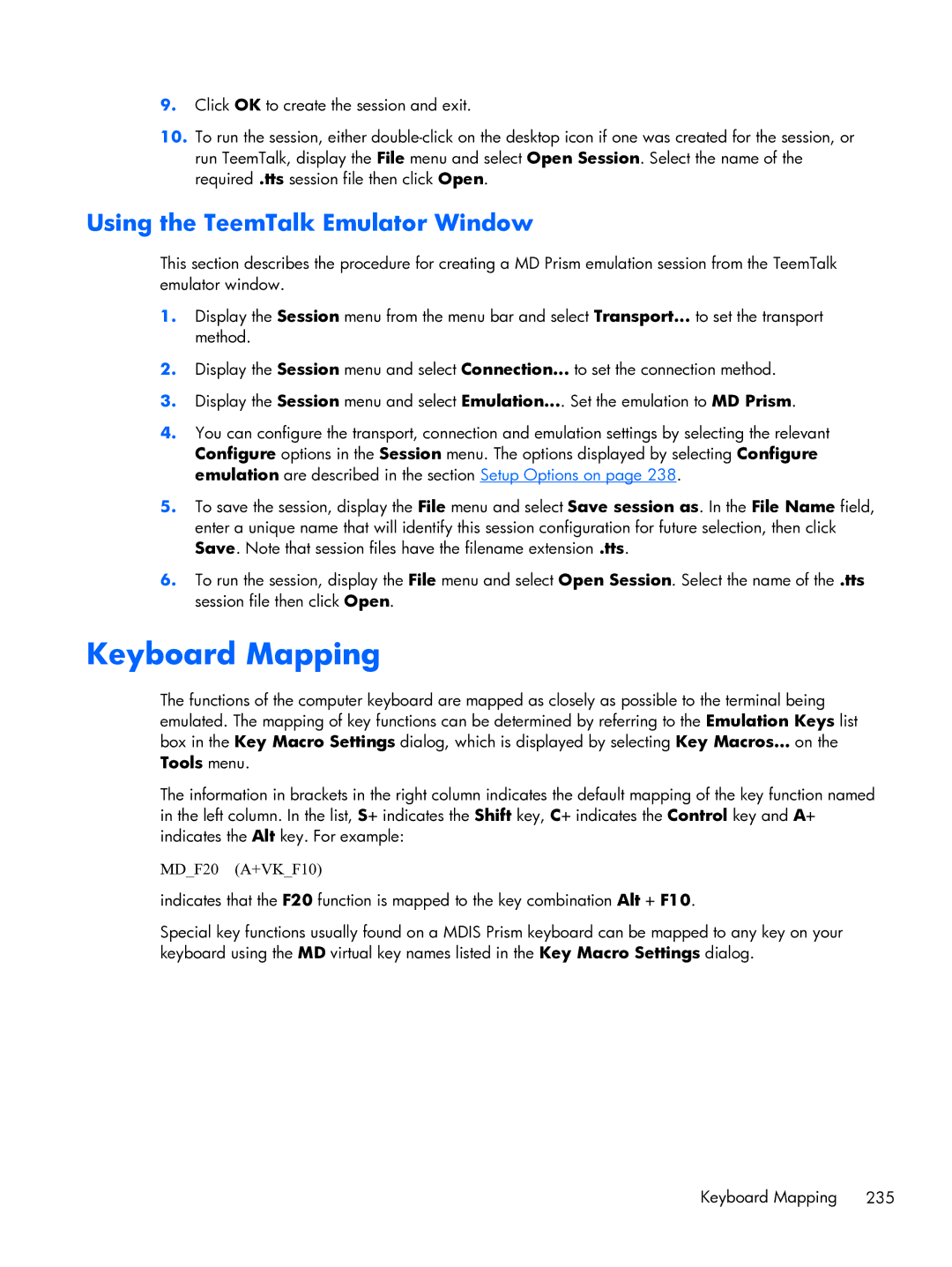 HP TeemTalk Terminal Emulator 8 E-License manual MDF20 A+VKF10 