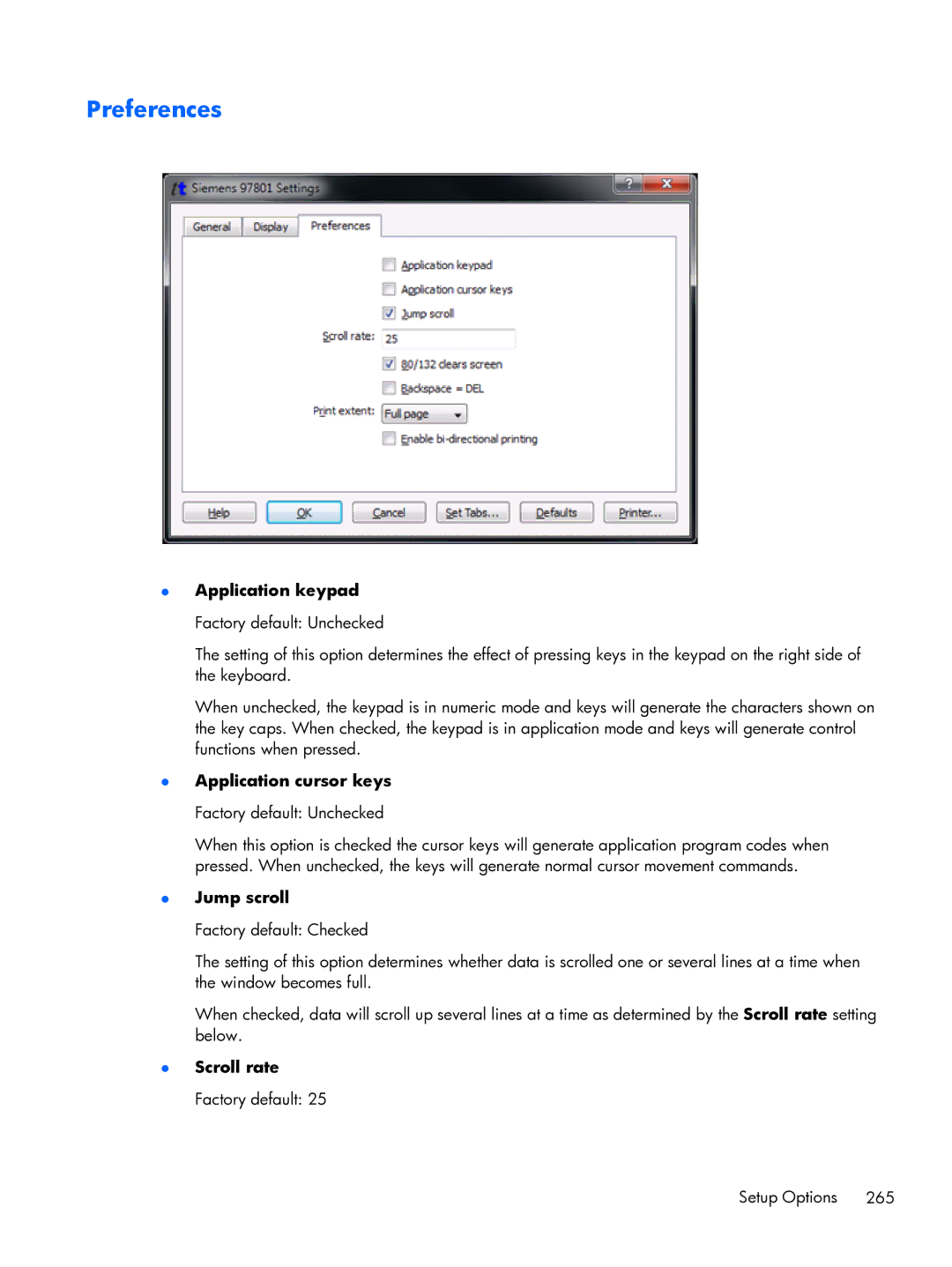 HP TeemTalk Terminal Emulator 8 E-License manual Preferences 