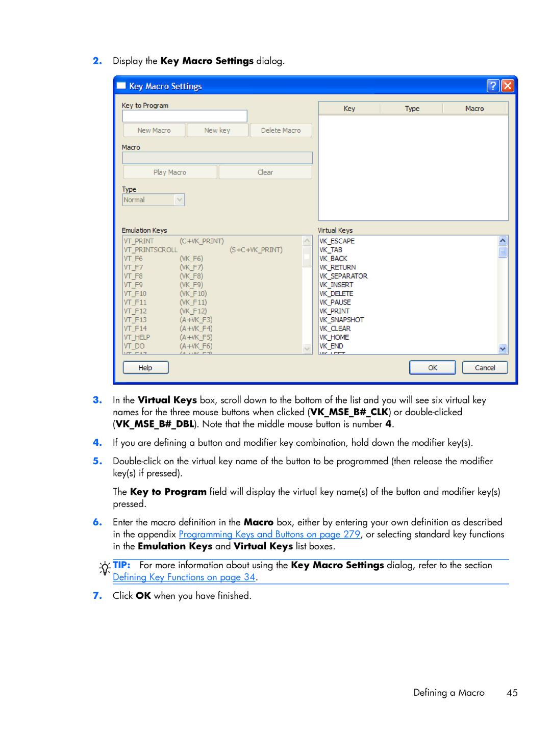 HP TeemTalk Terminal Emulator 8 E-License manual Defining Key Functions on 