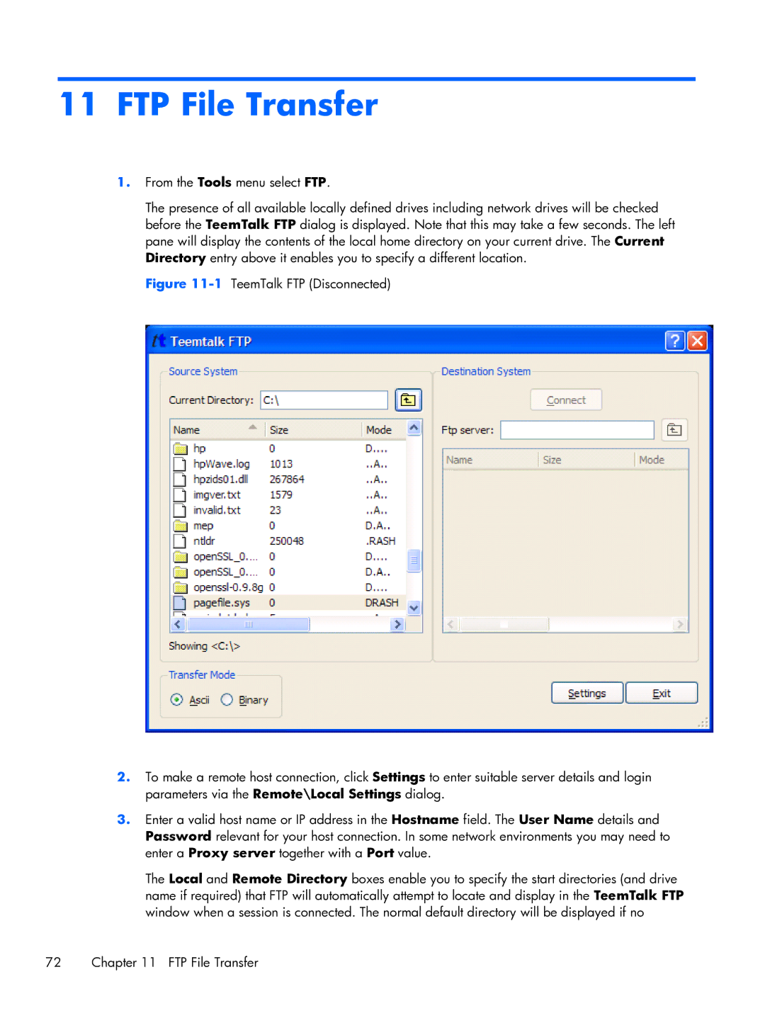 HP TeemTalk Terminal Emulator 8 E-License manual FTP File Transfer 