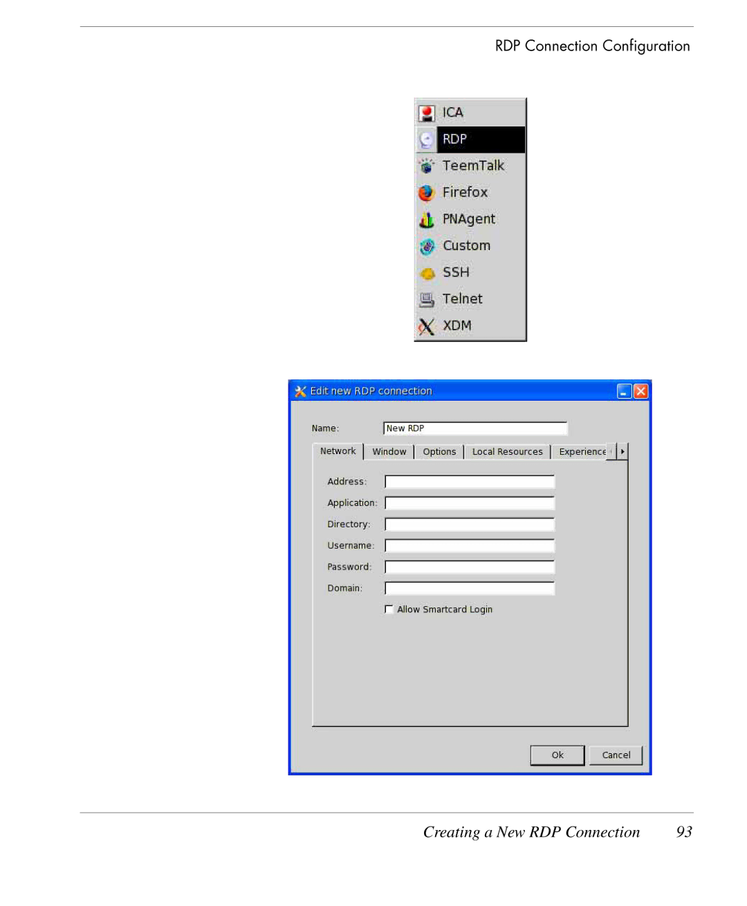 HP TeemTalk Terminal Emulator 9 E-License manual Creating a New RDP Connection 