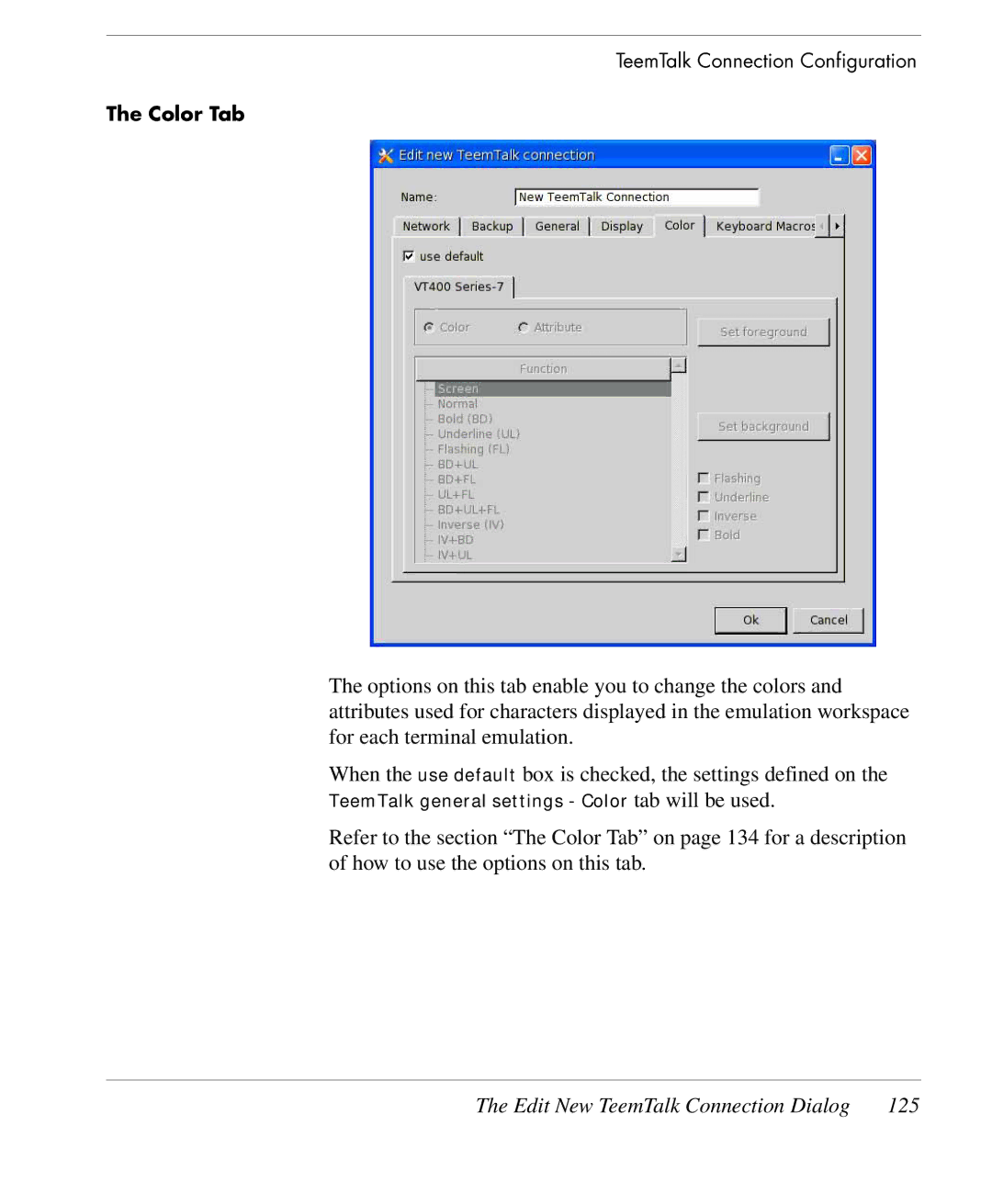 HP TeemTalk Terminal Emulator 9 E-License manual 125 