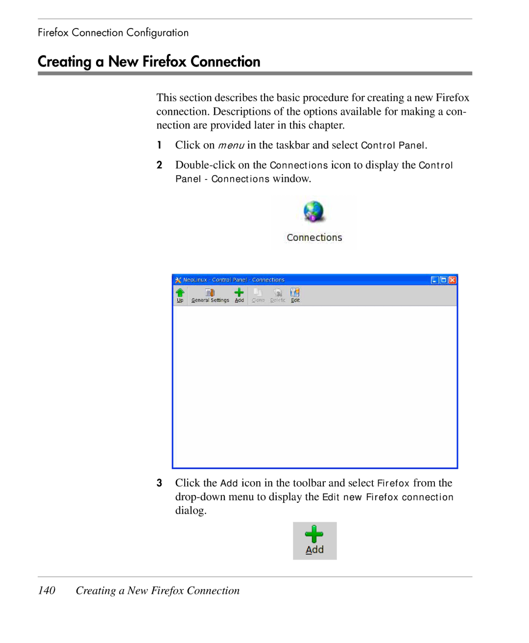 HP TeemTalk Terminal Emulator 9 E-License manual Creating a New Firefox Connection 