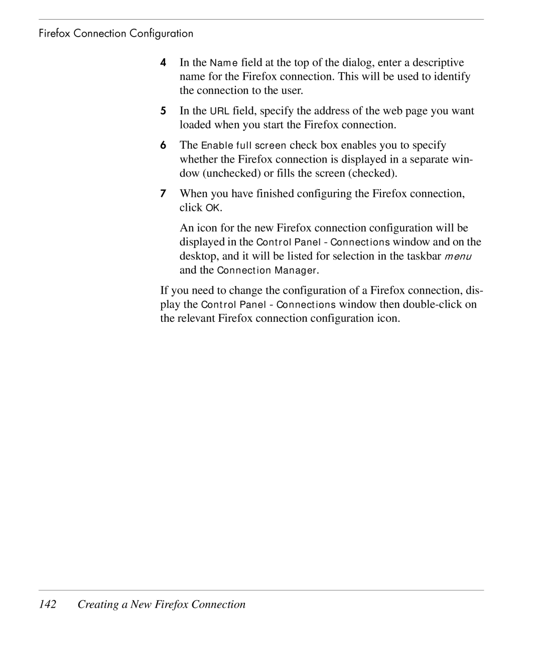 HP TeemTalk Terminal Emulator 9 E-License manual Creating a New Firefox Connection 