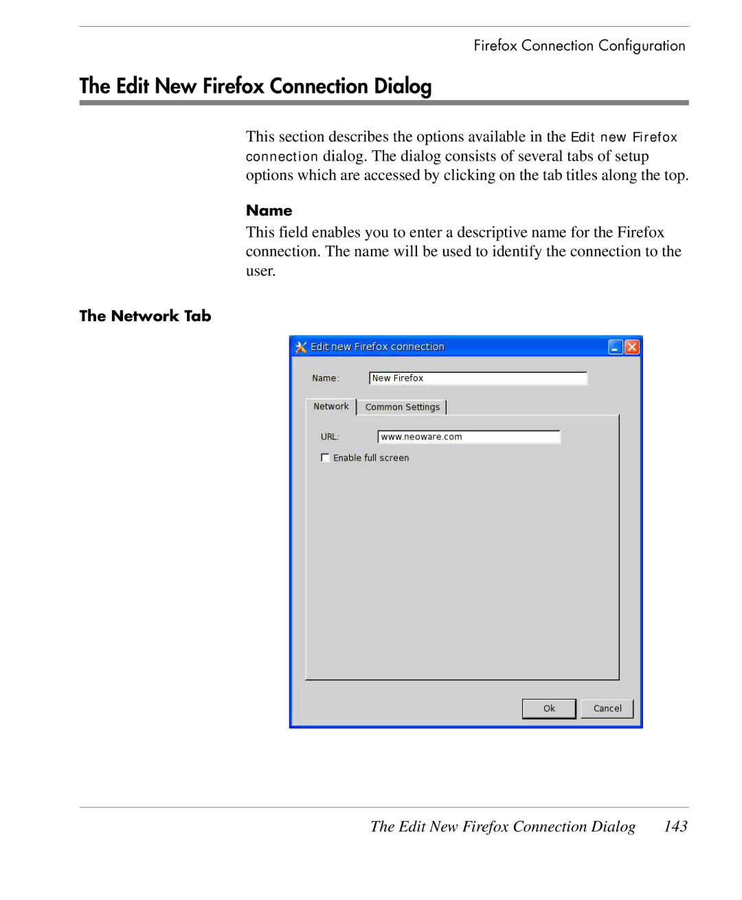 HP TeemTalk Terminal Emulator 9 E-License manual Edit New Firefox Connection Dialog, 143 