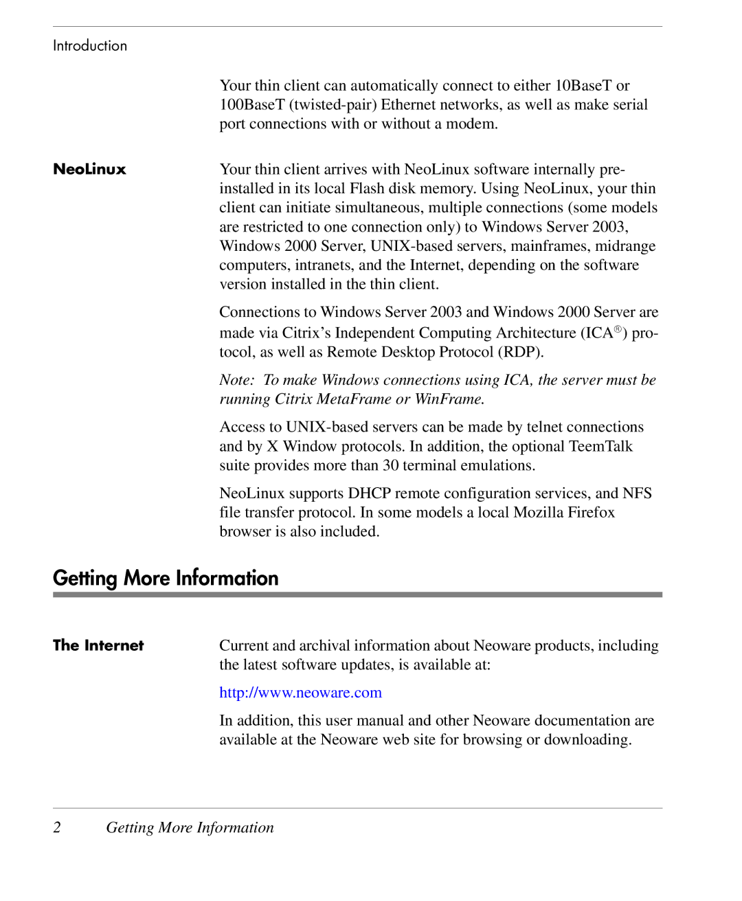 HP TeemTalk Terminal Emulator 9 E-License manual Getting More Information, Running Citrix MetaFrame or WinFrame 