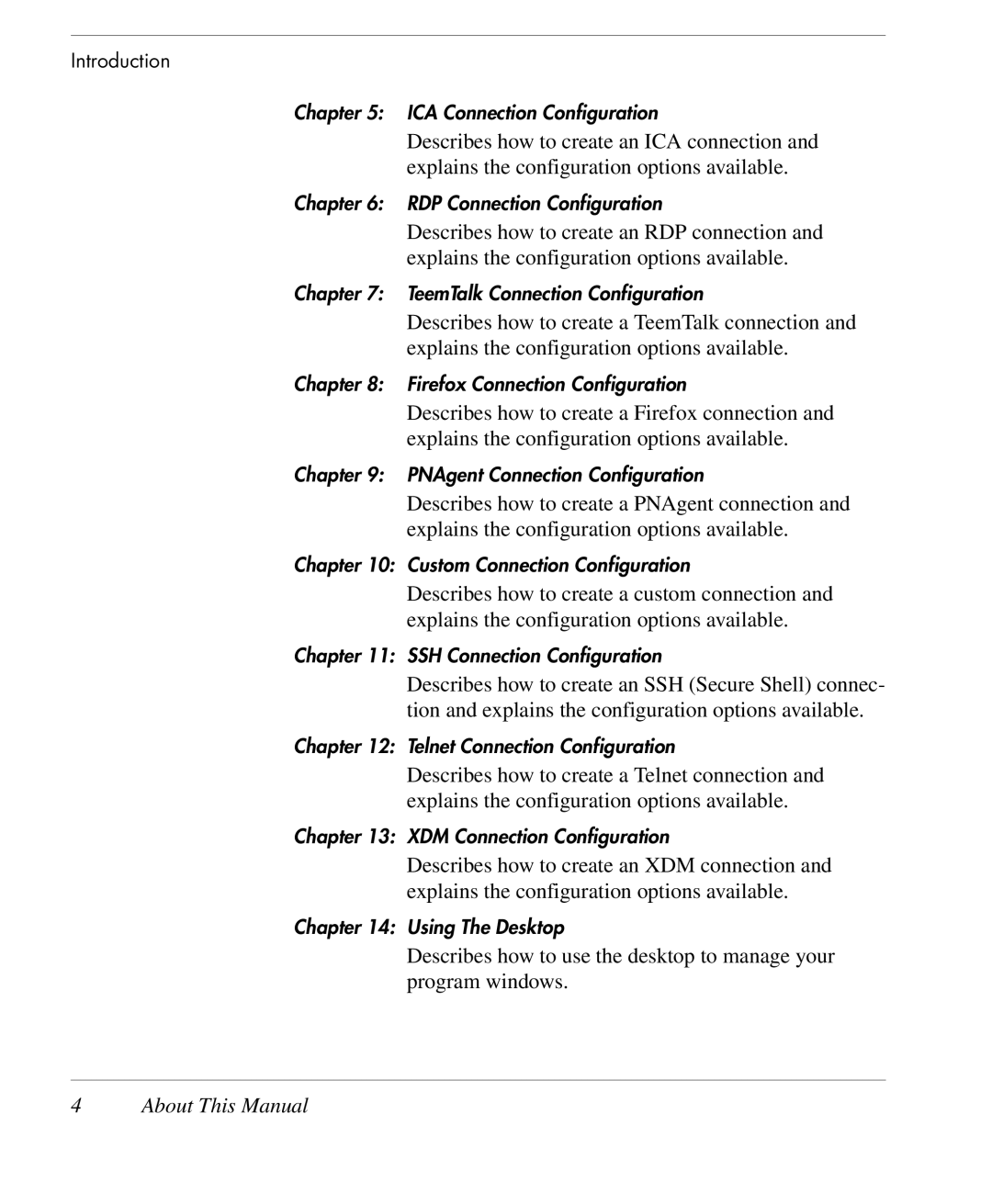 HP TeemTalk Terminal Emulator 9 E-License manual ICA Connection Configuration 