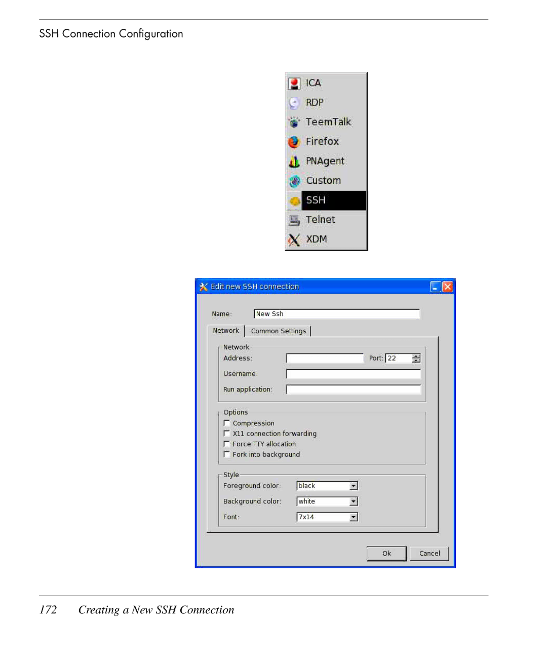 HP TeemTalk Terminal Emulator 9 E-License manual Creating a New SSH Connection 