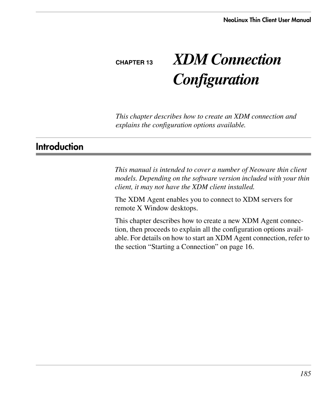 HP TeemTalk Terminal Emulator 9 E-License manual XDM Connection Configuration, 185 