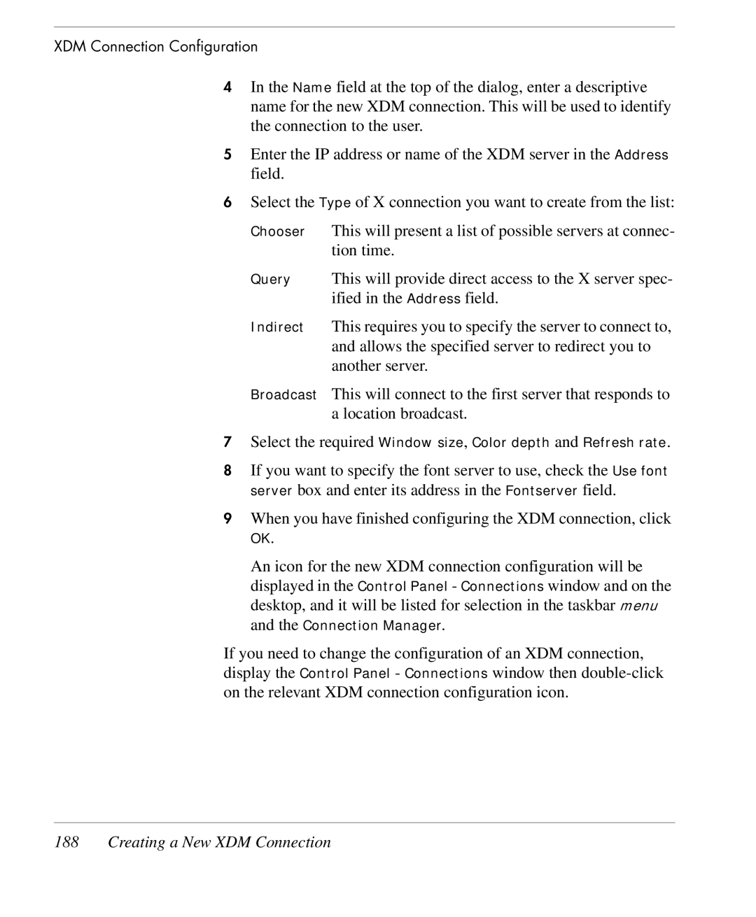 HP TeemTalk Terminal Emulator 9 E-License manual Creating a New XDM Connection 