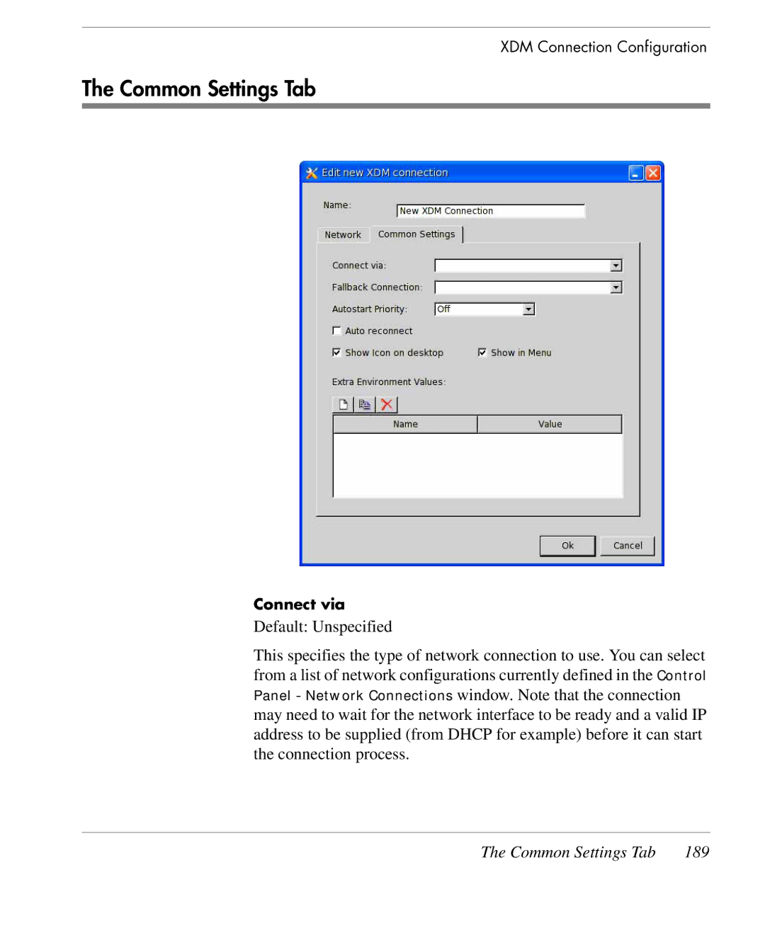 HP TeemTalk Terminal Emulator 9 E-License manual Common Settings Tab 