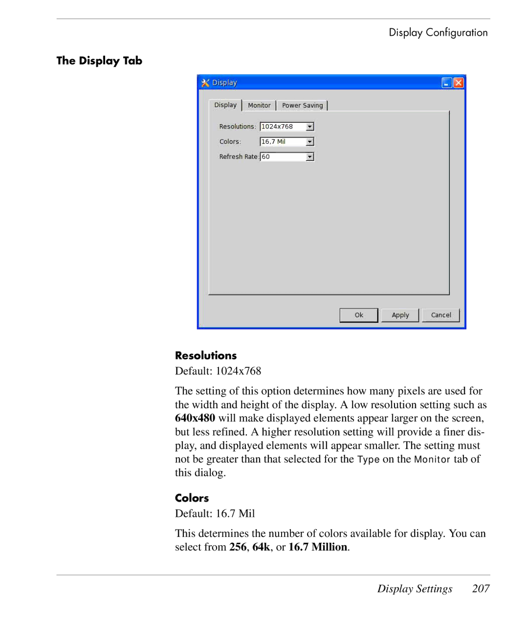 HP TeemTalk Terminal Emulator 9 E-License manual Display Settings 207 