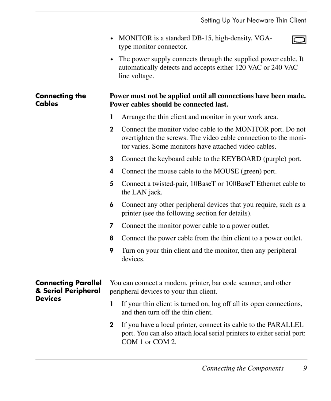 HP TeemTalk Terminal Emulator 9 E-License manual Connecting the Components 