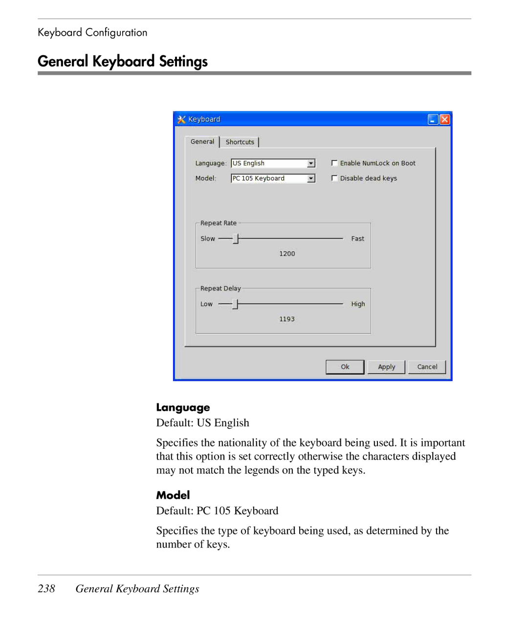 HP TeemTalk Terminal Emulator 9 E-License manual General Keyboard Settings 