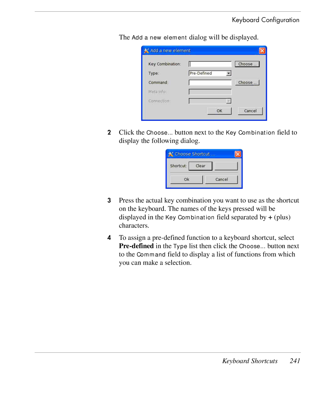 HP TeemTalk Terminal Emulator 9 E-License manual Keyboard Shortcuts 241 