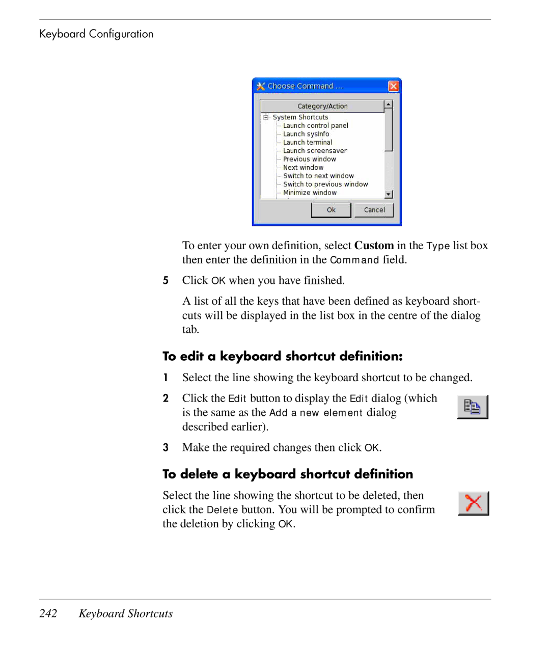 HP TeemTalk Terminal Emulator 9 E-License manual To edit a keyboard shortcut definition 