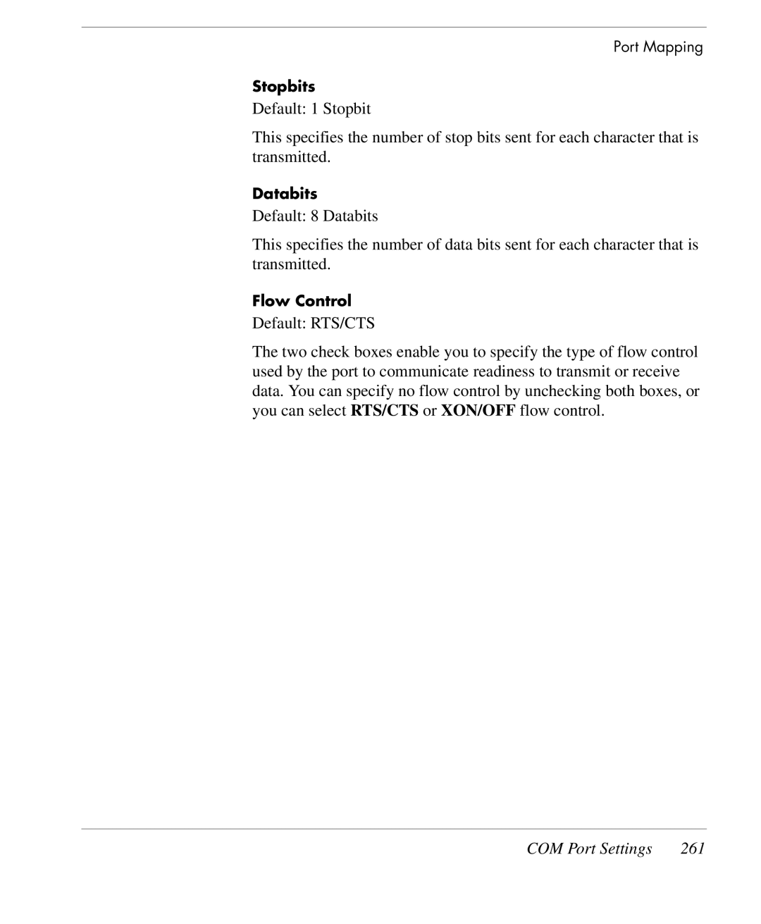 HP TeemTalk Terminal Emulator 9 E-License manual Stopbits 