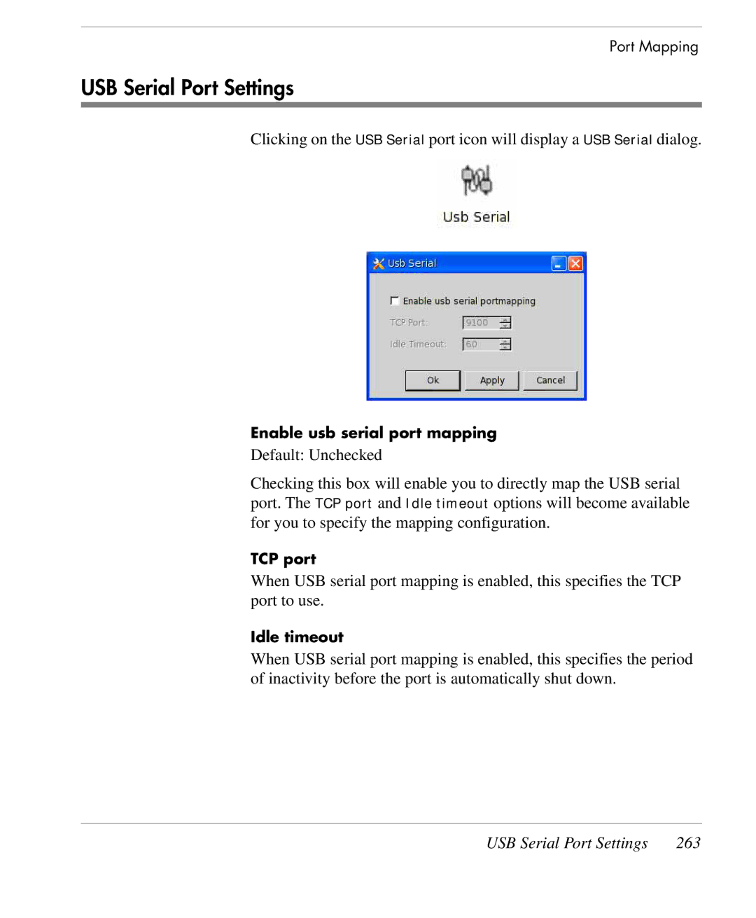 HP TeemTalk Terminal Emulator 9 E-License manual USB Serial Port Settings 