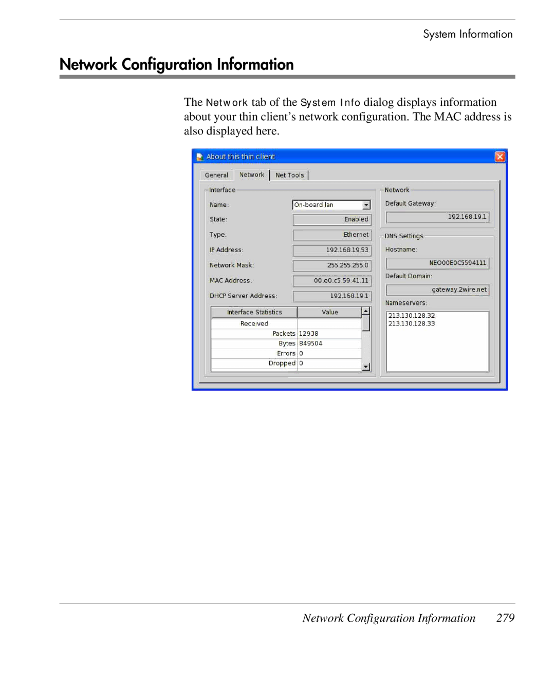 HP TeemTalk Terminal Emulator 9 E-License manual Network Configuration Information, 279 