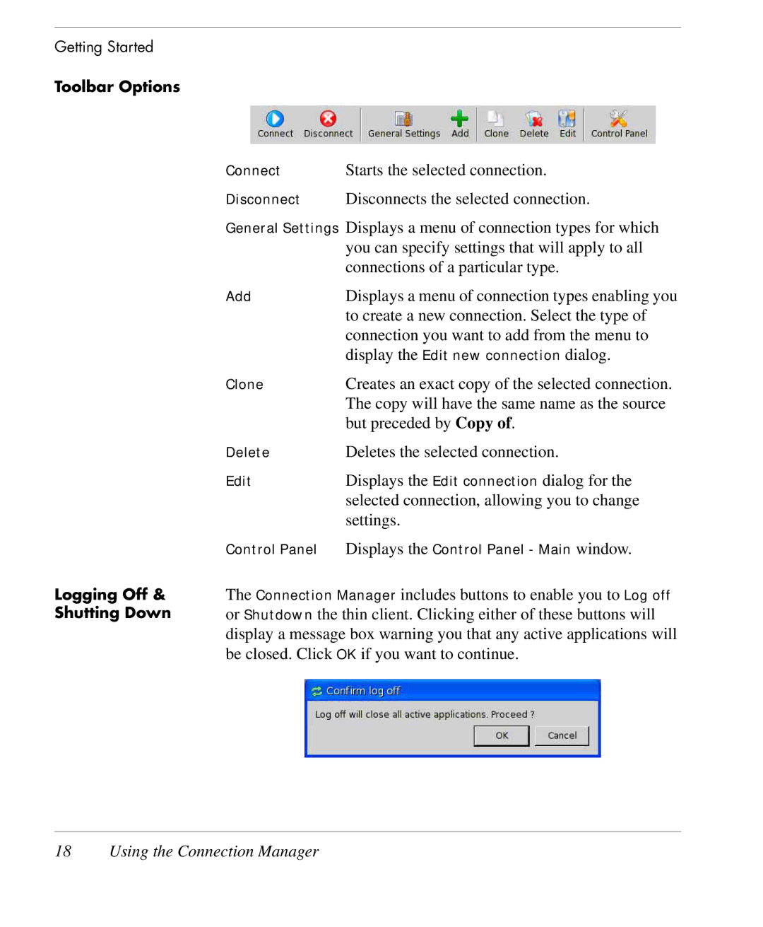 HP TeemTalk Terminal Emulator 9 E-License manual Starts the selected connection 