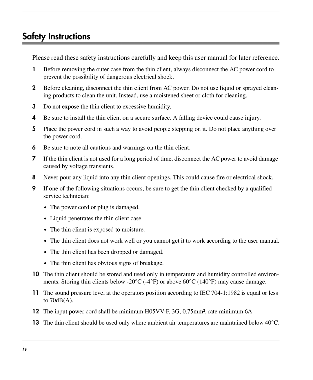 HP TeemTalk Terminal Emulator 9 E-License manual Safety Instructions 