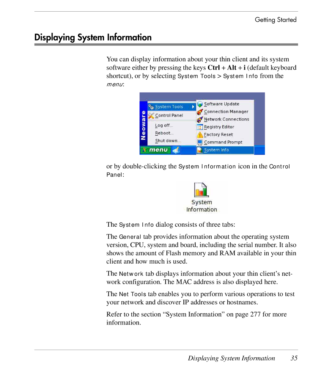 HP TeemTalk Terminal Emulator 9 E-License manual Displaying System Information 