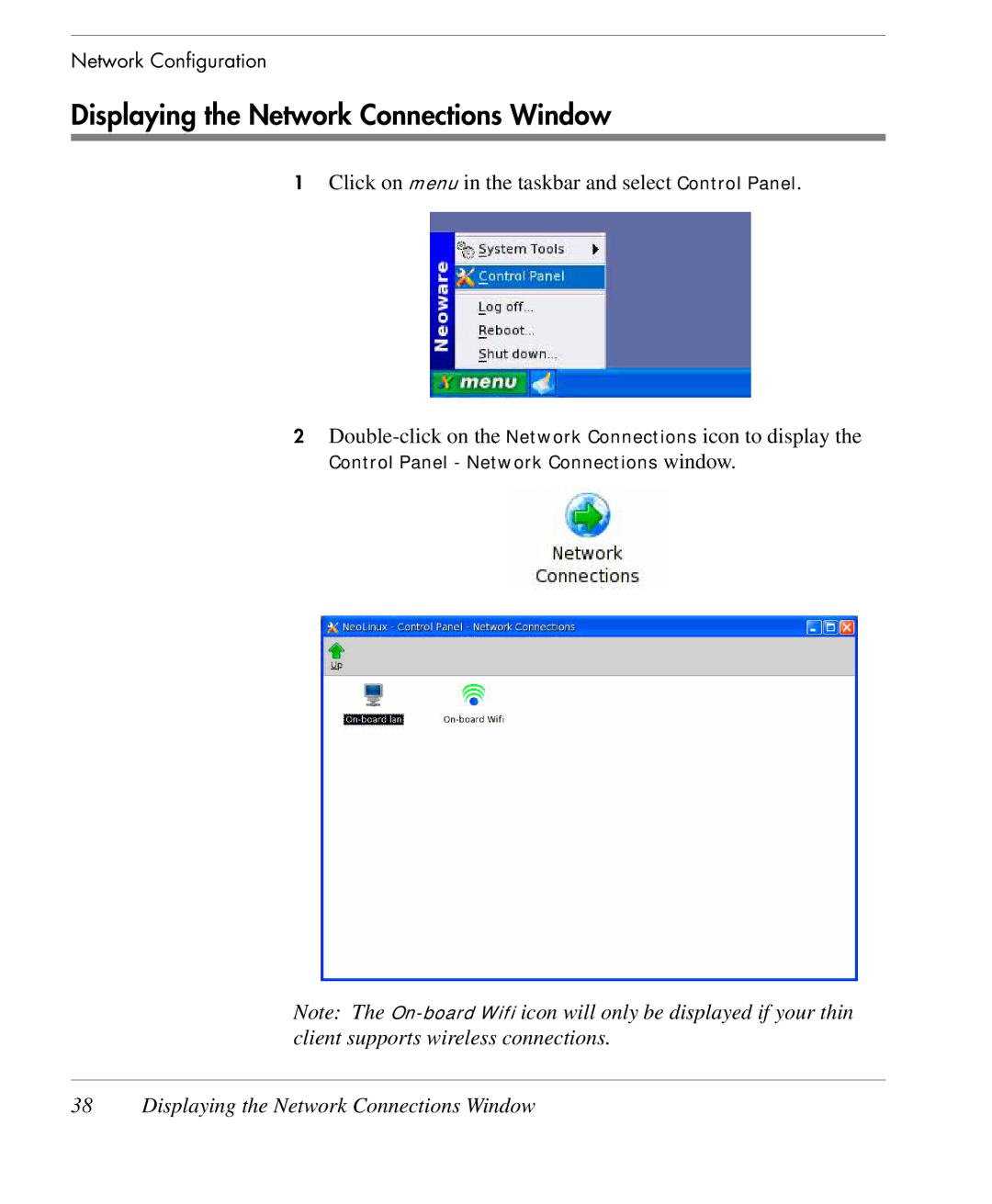 HP TeemTalk Terminal Emulator 9 E-License manual Displaying the Network Connections Window 