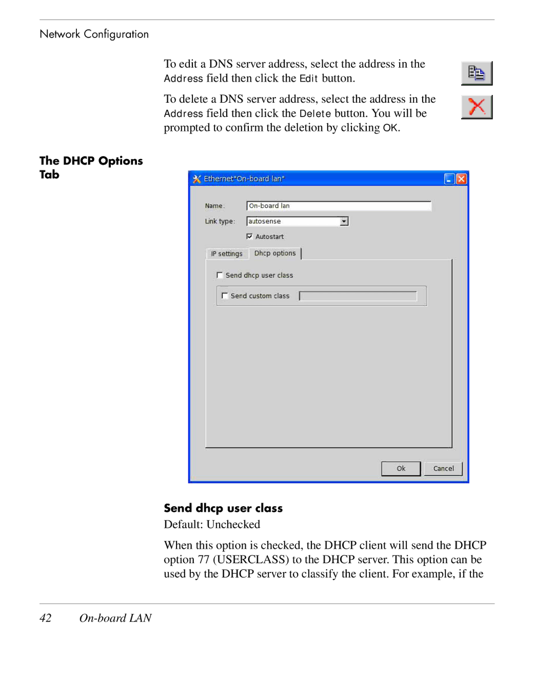 HP TeemTalk Terminal Emulator 9 E-License manual Dhcp Options Tab Send dhcp user class 