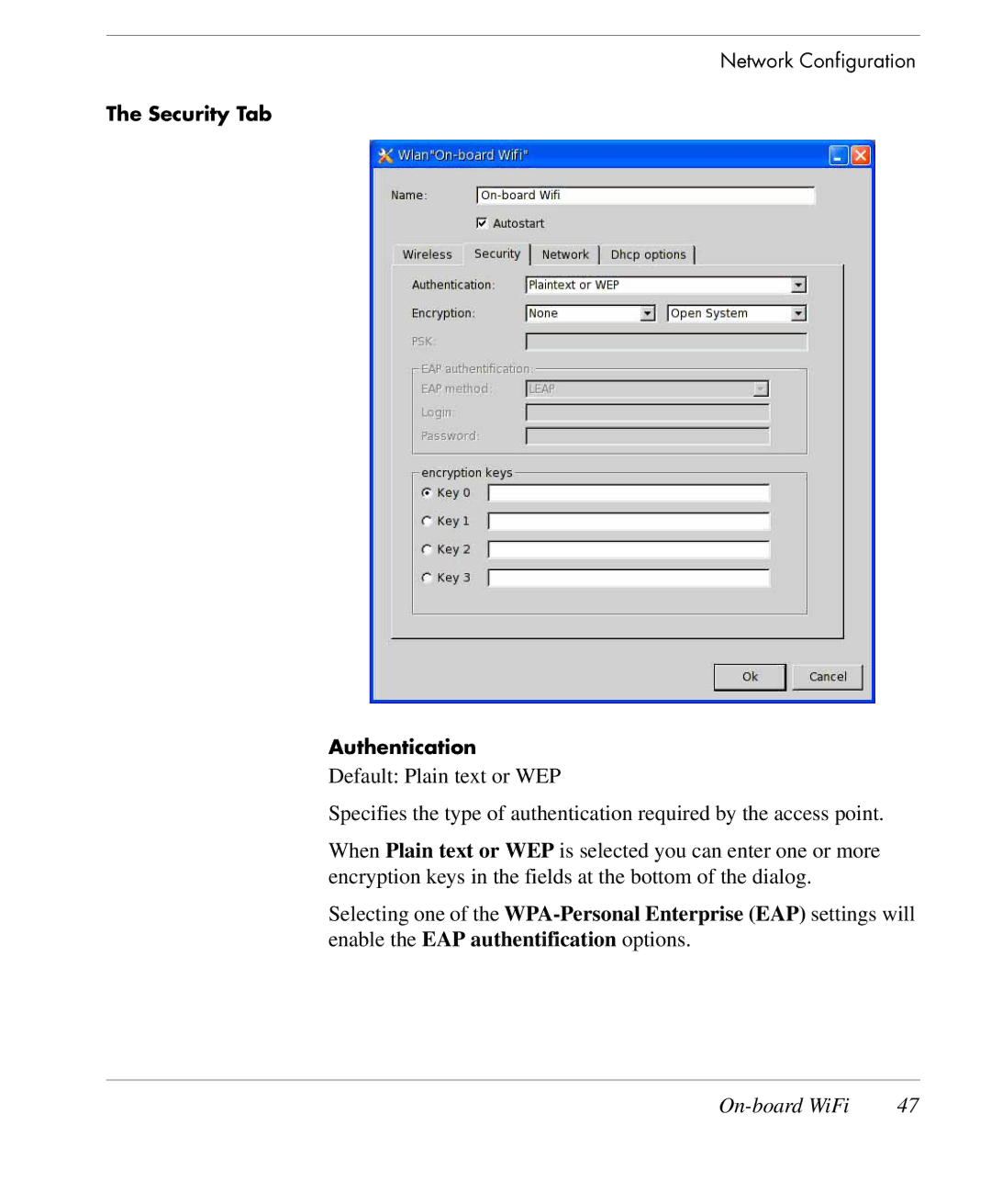 HP TeemTalk Terminal Emulator 9 E-License manual Security Tab Authentication 