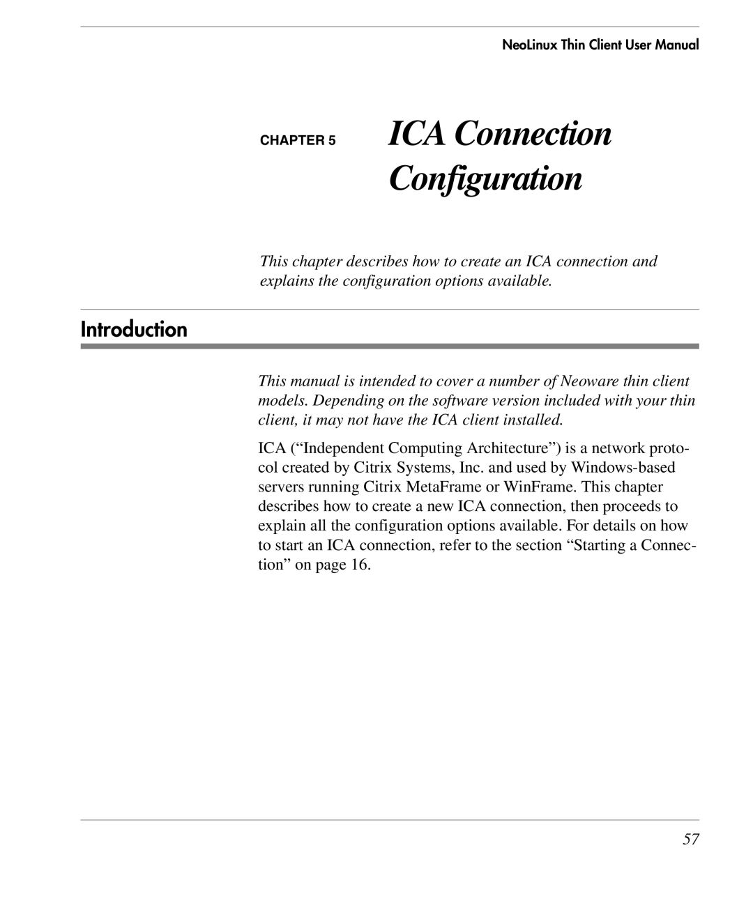 HP TeemTalk Terminal Emulator 9 E-License manual ICA Connection Configuration, Introduction 