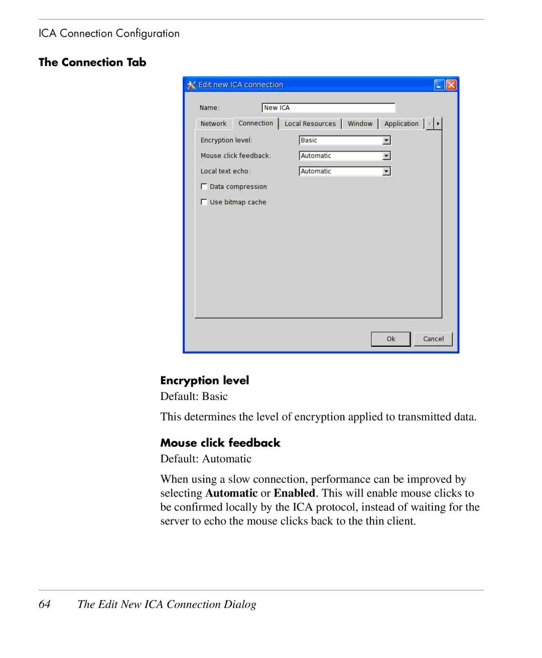 HP TeemTalk Terminal Emulator 9 E-License manual Connection Tab Encryption level 