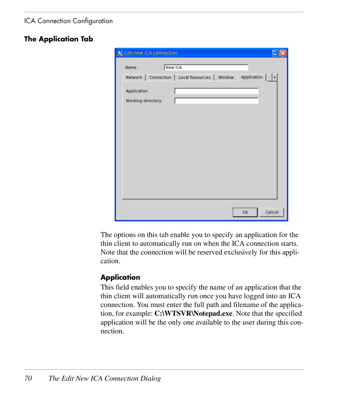 HP TeemTalk Terminal Emulator 9 E-License manual Application Tab 