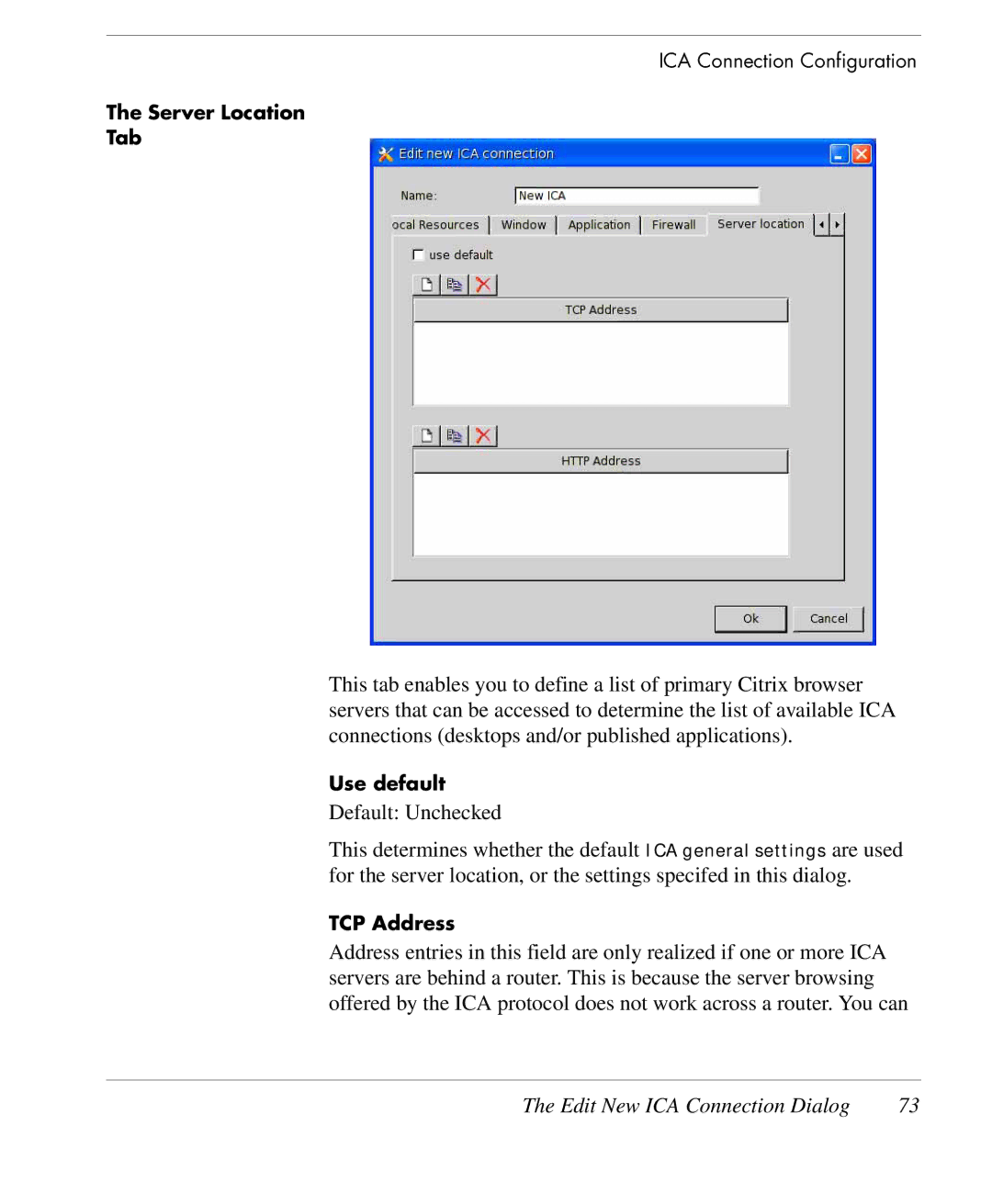 HP TeemTalk Terminal Emulator 9 E-License manual Server Location Tab 