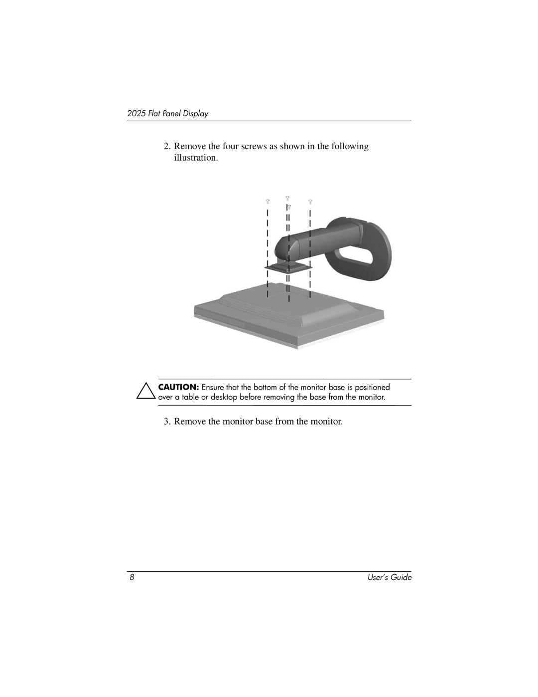 HP TFT 2025 manual Flat Panel Display 