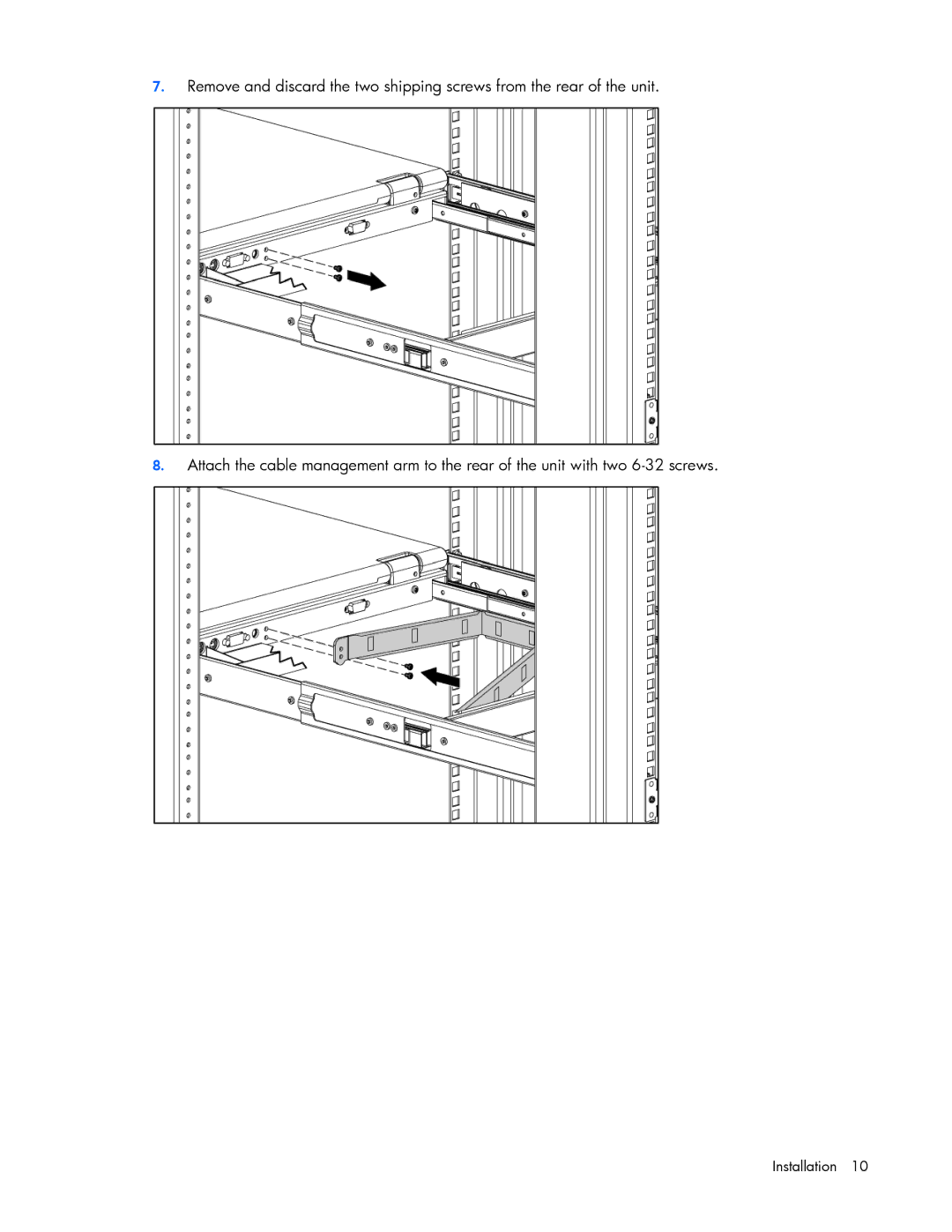 HP TFT7600 G2 manual Installation 