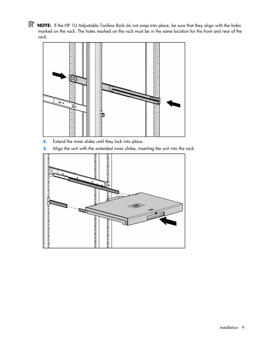 HP TFT7600 manual Installation 