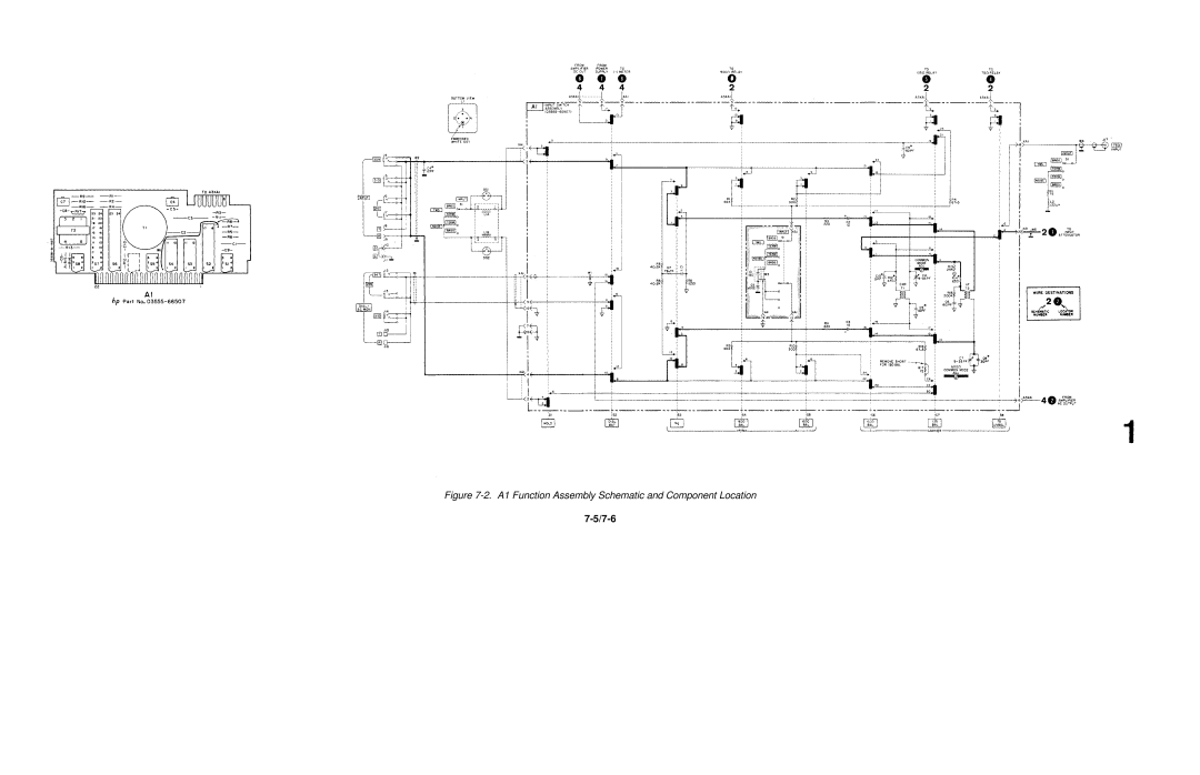 HP TM 11-6625-2779-14&P manual A1 Function Assembly Schematic and Component Location, 7-6 