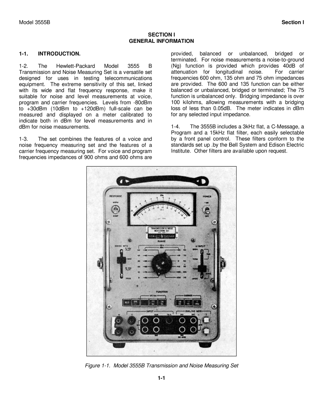 HP TM 11-6625-2779-14&P manual Section General Information Introduction 