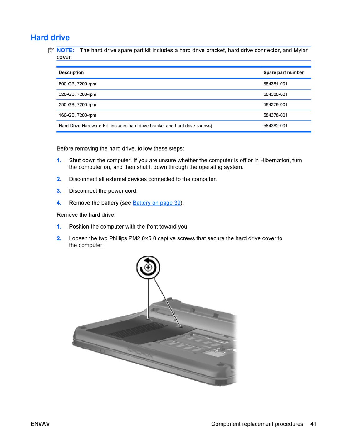 HP tm2-1013tx, tm2-1073nr, tm2-1070us, tm2-1079cl, tm2-1072nr, tm2-1020tx, tm2-1016tx, tm2-1014tx, tm2-1018tx manual Hard drive 