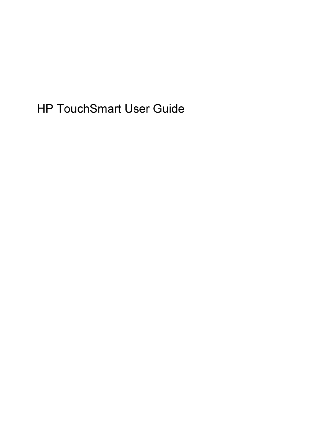 HP tm2-1070us, tm2-1073nr, tm2-1079cl, tm2-1072nr, tm2-1020tx, tm2-1016tx, tm2-1014tx manual HP TouchSmart tm2 Notebook PC 