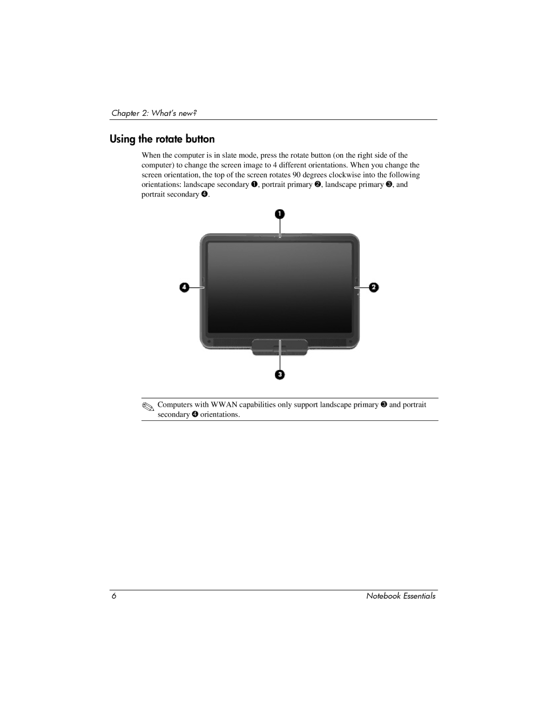 HP tm2-2150us, tm2t-2200, tm2t-2100 manual Using the rotate button 