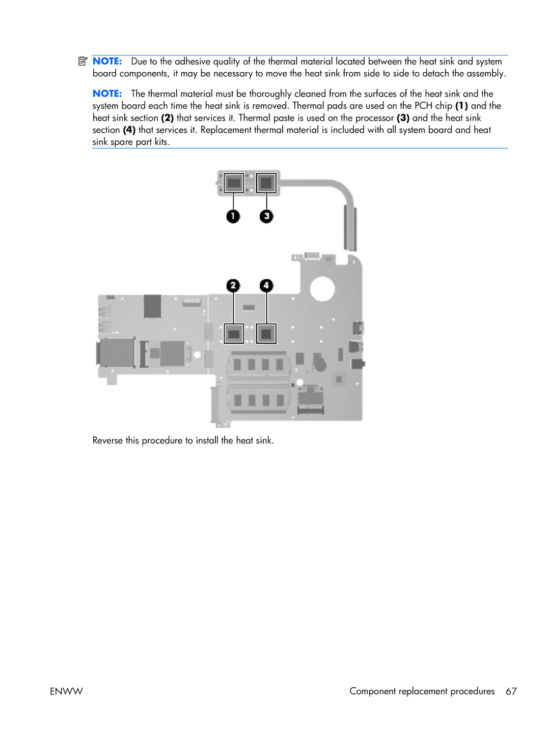 HP TM2 manual Reverse this procedure to install the heat sink 