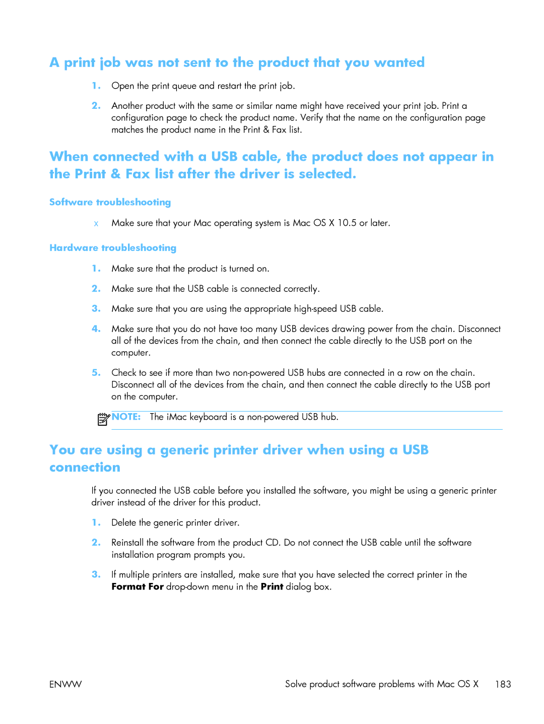 HP TopShot CF040ARBGJ manual Print job was not sent to the product that you wanted, Hardware troubleshooting 