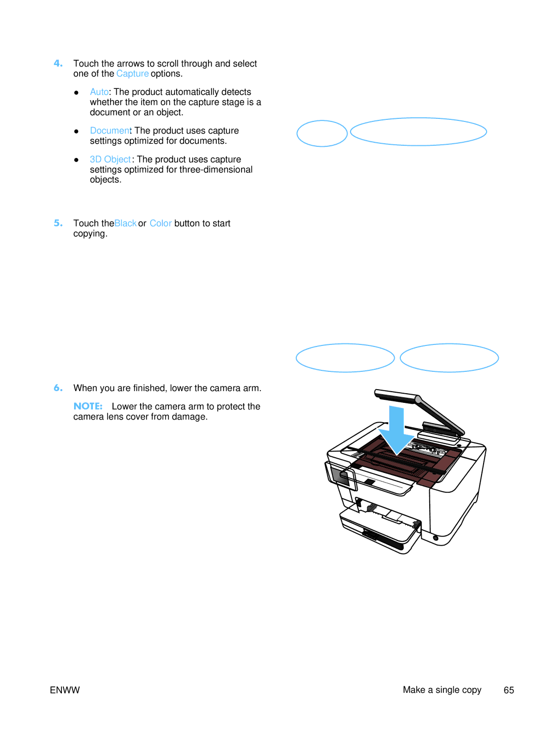 HP TopShot CF040ARBGJ manual Make a single copy 