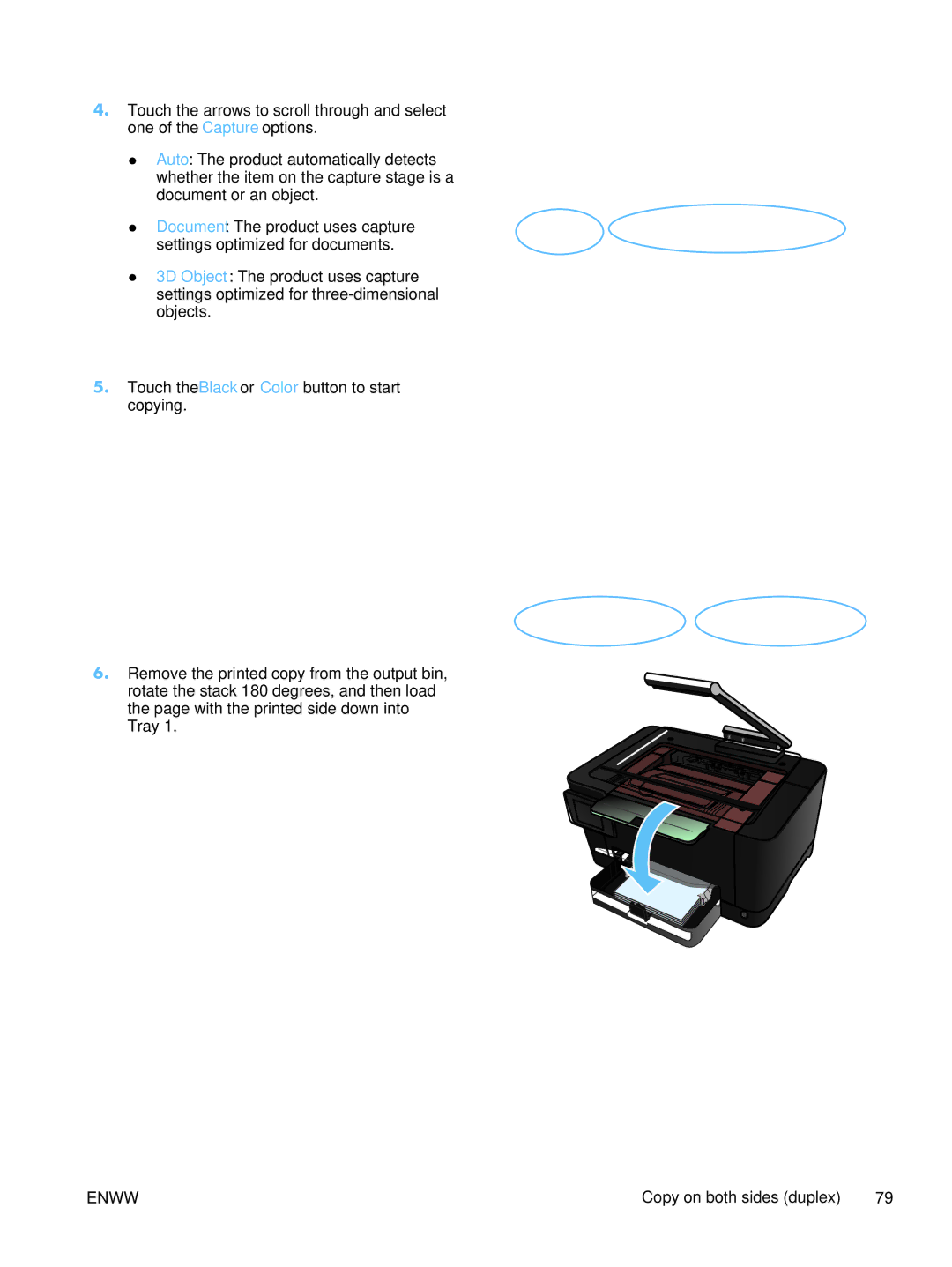 HP TopShot CF040ARBGJ manual Copy on both sides duplex 