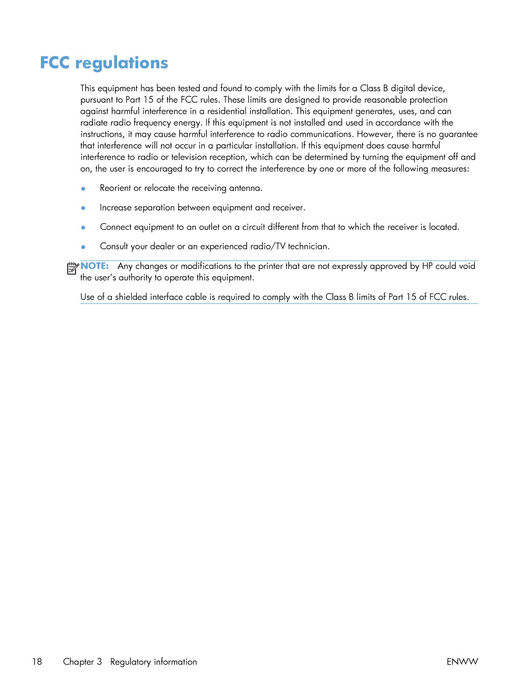 HP TopShot M275 MFP manual FCC regulations 