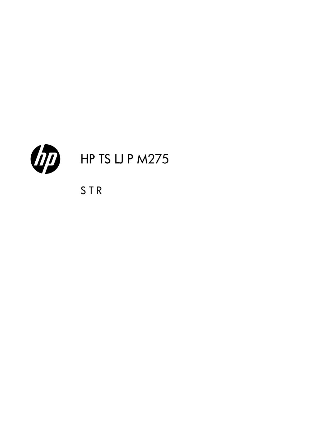 HP TopShot M275 MFP manual HP TopShot LaserJet Pro M275 